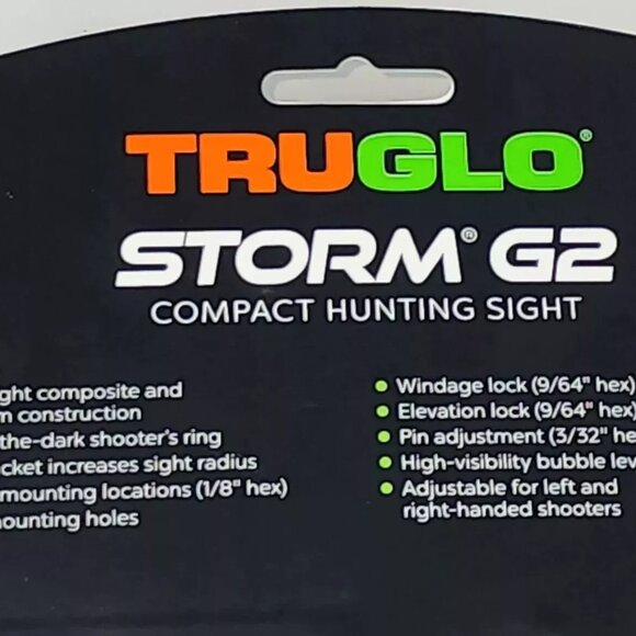Truglo Storm G2 5 Pin .019 Bow Sight Compact Hunting Tg3015bw Unique PRO BRITE - Picture 4 of 5